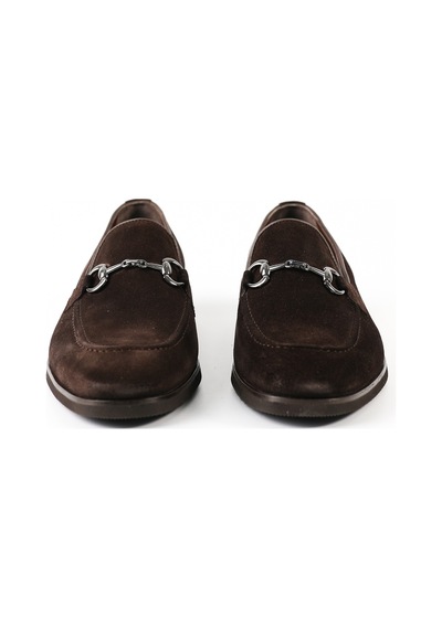 Tuna Hakiki Deri Kahverengi Loafer Erkek Ayakkabı - 0161 Kahverengi