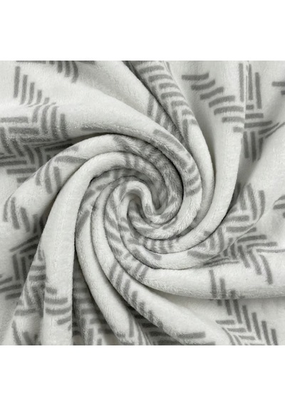 Prime Sleeks Geometrik Desenli Tv Battaniyesi 120x150 Cm Koltuk Şalı Diz Örtüsü - Gri Gri