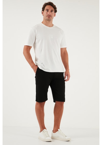 Buratti Pamuklu Regular Fit Normal Bel Belden Bağlamalı Erkek Short 5908021 Siyah