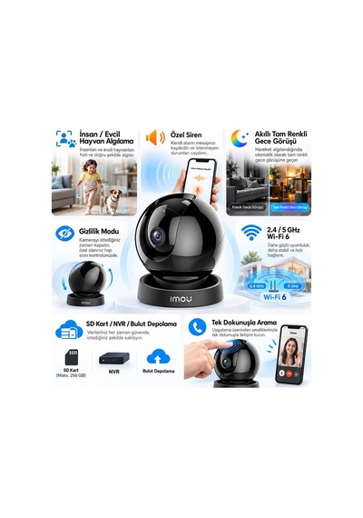 Imou Ipc-s2dp-5r1s Rex 3d-r1 Akıllı Takip İki Yönlü Konuşma Gece Görüşlü 5mp Wi-fi Kamera