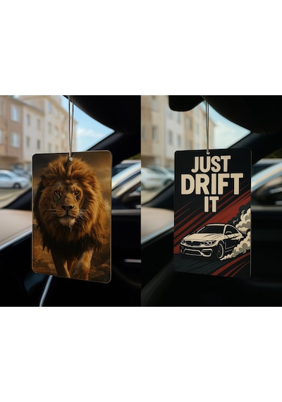 Aslan Ve Just Drift It - İkili Oto Kokusu - Dekoratif Araç Kokusu Ve Aksesuarı