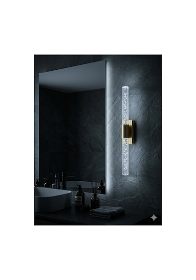 Bubblelight Medium 40 Cm Modern Tasarım Led Aplik - Duvar Lambası - Gold - Elektrikli - Beyaz Led Gold