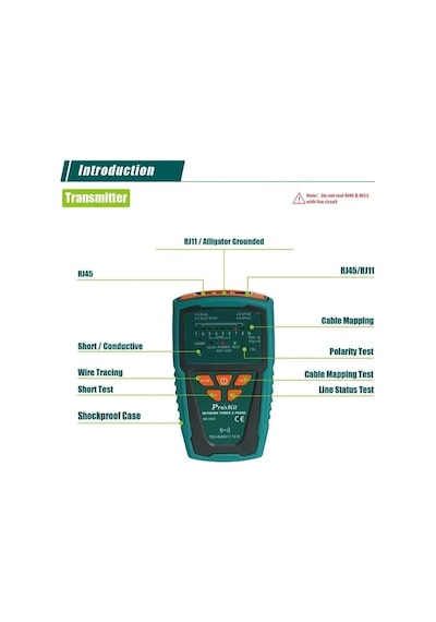Proskit Mt-7028 Network Kablo Test Cihazı & Prob Kit