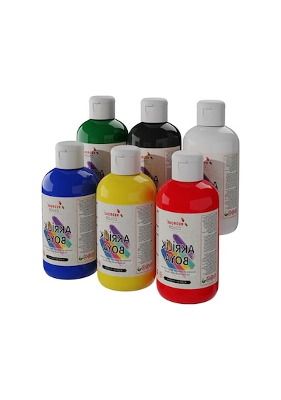 Ana Renkler Akrilik Boya 6'lı Set 6x250gr 0,15 L