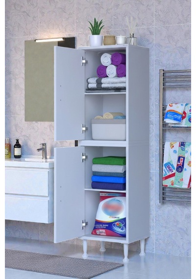 Eliusta Nuve Geniş Depolama Alanlı Dolap 45 Cm Banyo/mutfak Çok Fonksiyonlu 45x138x32,5 Cm Saklama Dolabı Beyaz Eliusta Nuve Geniş Depolama Alanlı Dolap 45 Cm Banyo/mutfak Çok Fonksiyonlu 45x138x32,5 Cm Saklama Dolabı Beyaz