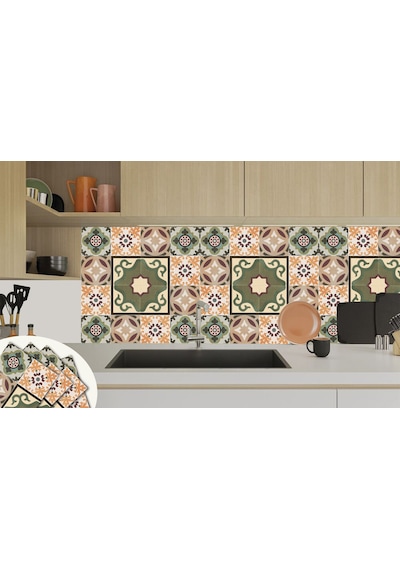 Tink KENDİNDEN YAPIŞKANLI KAFKAS DESENLİ PVC KARO 30X30 CM