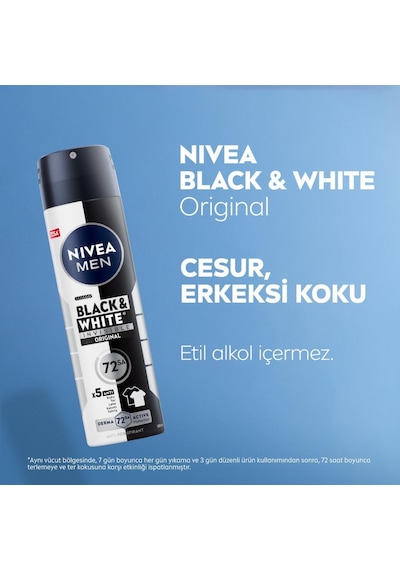 Nivea Invisible Black&Whıte Power Erkek Sprey Deodorant 2 x 150 ML