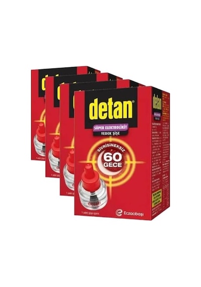Detan 60 Gece Elektrolikit Yedek 4 Paketi