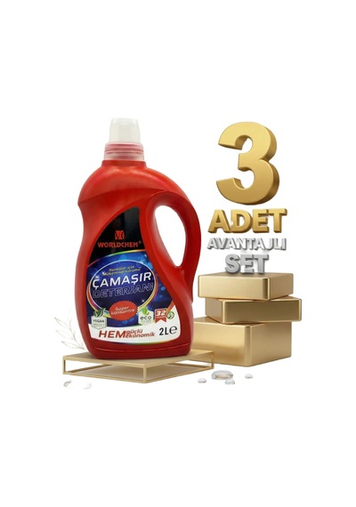 Worldchem Çamaşır Detarjanı Sıvı Renkliler 3x2 Lt 2 L