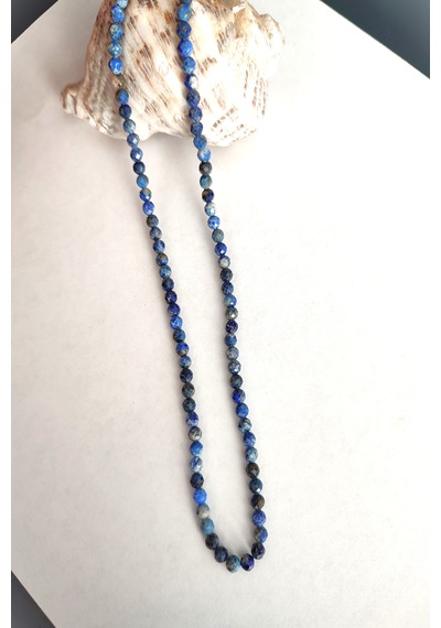 Sertifikalı 4 Mm Lapis Lazuli Doğaltaş Kolye 262 Lacivert