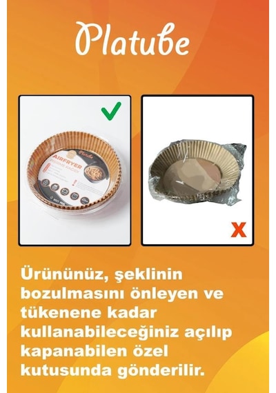 Pisirme Kagidi 50 Adet Airfryer Yagli Kagit Xiaomi Philips Air Fryer Tüm Markalara Uyumlu Yuvarlak