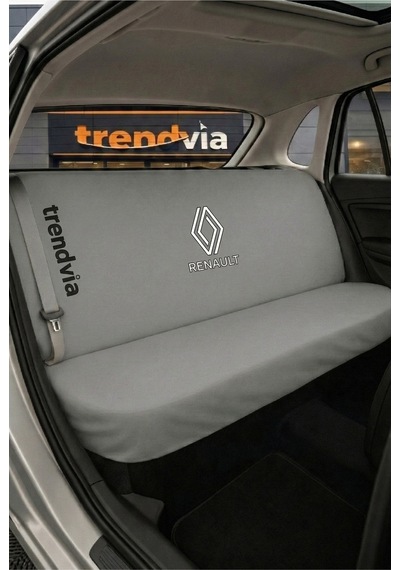 Renault Yeni Logolu Oto Koltuk Kılıfı Ön Arka Set Penye Universal Koltuk Koruyucu Servis Kılıfı 52330692
