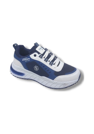 Zerhan 7620 Unisex Lacivert Bağcıklı File Spor Ayakkabı Lacivert