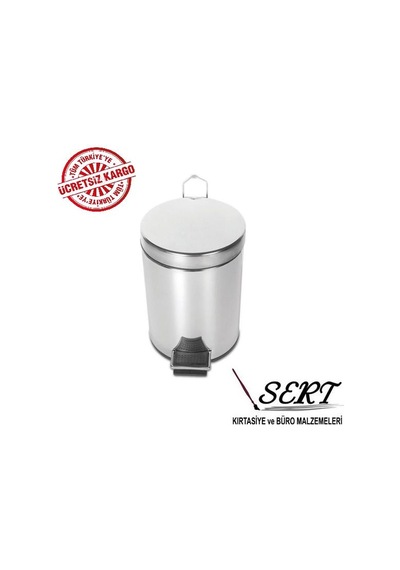 Palex 3700-308 Krom Pedallı Çöp Kovası 8Lt