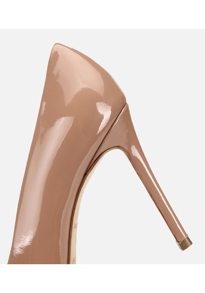 Hotiç Kadın Rugan Deri Bej Yüksek Topuklu Stiletto