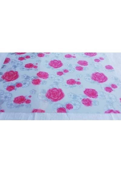Şeffaf Desenli 100Cm X 160Cm Masa Örtüsü 1.7Mm Kalın Pvc Kaymaz