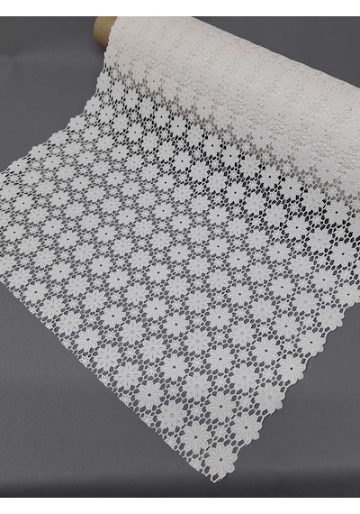 Pvc Küpür Dantel Raf Ve Dolap Örtüsü Runner Beyaz 28kpr5022 Beyaz
