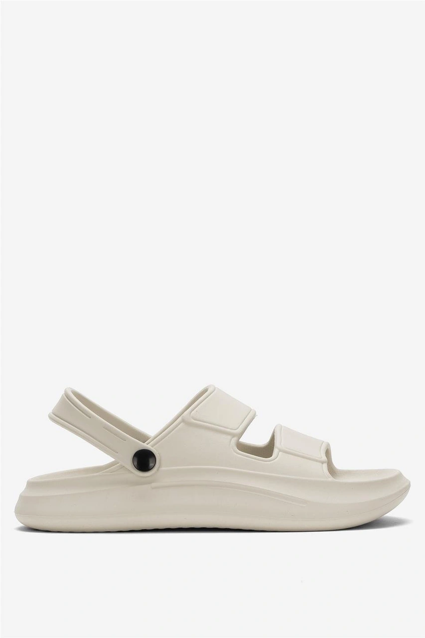 Liger Unisex Ortopedik Deniz Havuz Terliği Sandalet Krem Krem