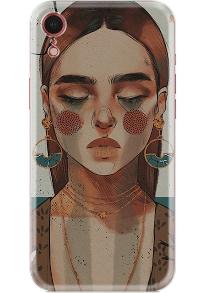 Apple Uyumlu iPhone XR Kılıf Resimli Silikon Woman Maniplatiun 1362