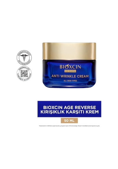 Bioxcin Age Reverse Kırışıklık Karşıtı Gece Kremi 50 Ml Retinol, Kolajen, Hyaluronik Asit Ve Bitkisel Kompleks İçerikli Sıkılaştırıcı Ve Dolgunlaştırıcı Etki Sku: Smg8690010432544