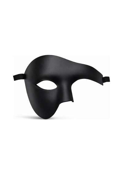 Siyah Yarım Erkek Maske Phantom Parti &amp Balo Maskesi