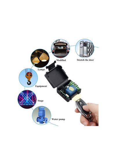 Kuuddker Dc 12 V Tek Kanallı Röle Modülü Evrensel Olmayan Anahtar Rf Röle Alıcı+1 Uzaktan Kumanda