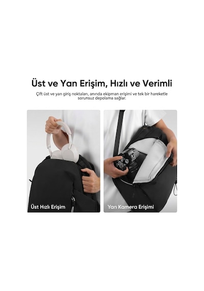 Ulanzi Yy038 Urban Travel V2 22l Fotoğraf Makinesi Sırt Çantası Siyah - B222