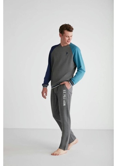 U.s. Polo Assn. 18718 Erkek Yuvarlak Yaka Pijama Takımı 001