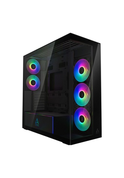 Arctıc Xtender Usb-c Temperli Cam Panel Dahili Argb Fanlar 420mm Sıvı Soğutma Destekli Kule Tipi Mat Siyah Bilgisayar Kasası
