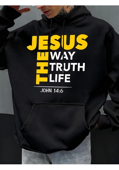 Startmore Tarzsokak İsa Yol Gerçek Yaşam Baskılar Erkekler Hoodie Sonbahar Gevşek Giyim Cep Hip Hop Kazak Polar R Siyah