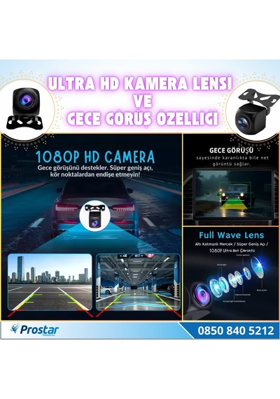 Yapay Zeka Destekli Ahd 720p/1080p Pal Dönüşümlü 2 In 1 Geri Görüş Kamerası