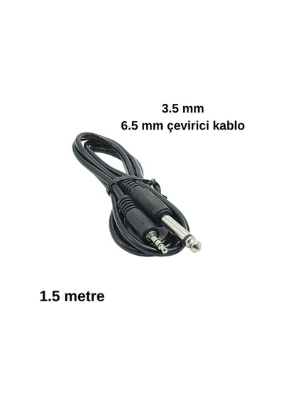 3.5 Mm Stereo 6.5 Mm Mono Çevirici Aux Ses Kablosu