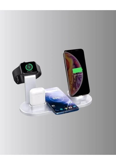 Kablosuz Şarj İstasyonu 4 Ü 1 Arada İphone Watch Ve Airpods Uyumlu .