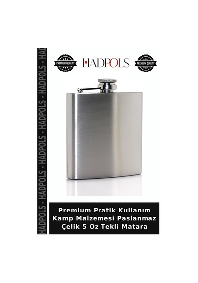 Premium Pratik Kullanım Kamp Malzemesi Paslanmaz Çelik 5 Oz Tekli Matara Çok Renkli