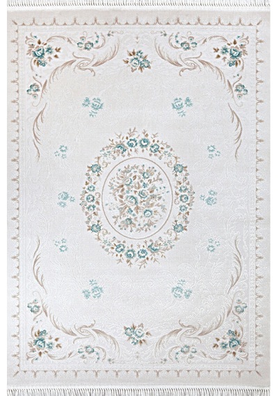 Bahariye Ha Ruby 9661 Mavi 155 X 230 Cm Saçaklı Modern Halı Mavi
