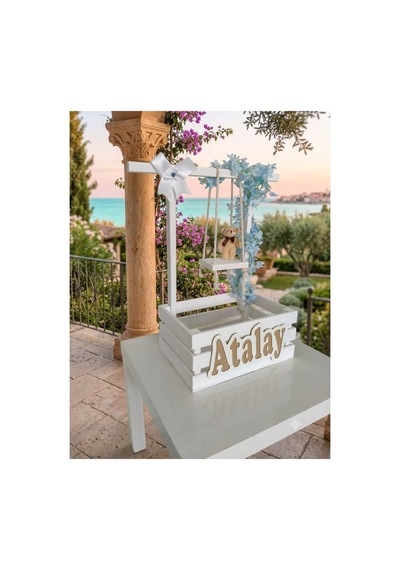 Kişiye Özel İsimli Ahşap Bebek Kırk Sepeti + Salıncak ve Ayıcık Beyaz Çam Kasa - Kırk Sepeti - Bebek Kasası Kişiye Özel İsimli Ahşap Bebek Kırk Sepeti + Salıncak ve Ayıcık Beyaz Çam Kasa - Kırk Sepeti - Bebek Kasası