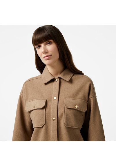 Nautica Kadın Kahverengi Regular Fit Gömlek Düz 47w507t Kahverengi