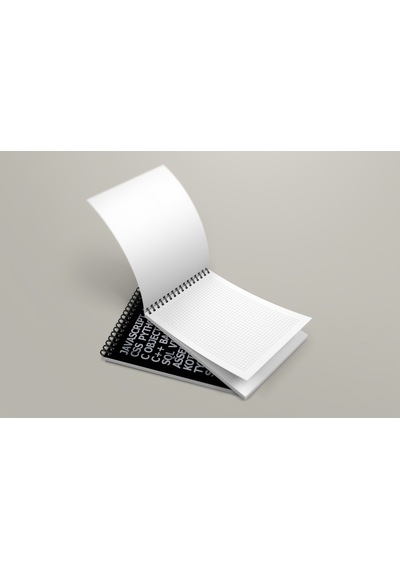 Notebook for Developers - Programming Languages - Siyah - Kısmi Lak'lı Yumuşak Kapak - 50 Yaprak - Kareli - Spiralli Bloknot