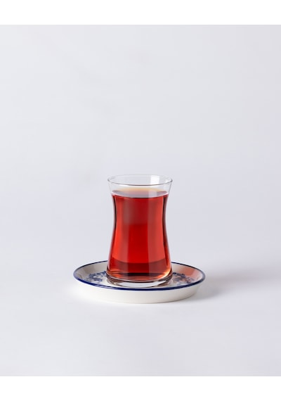 Madame Coco Grand Nuit 6'lı Çay Tabağı Seti - Mavi/beyaz 8684427297995 Çok Renkli