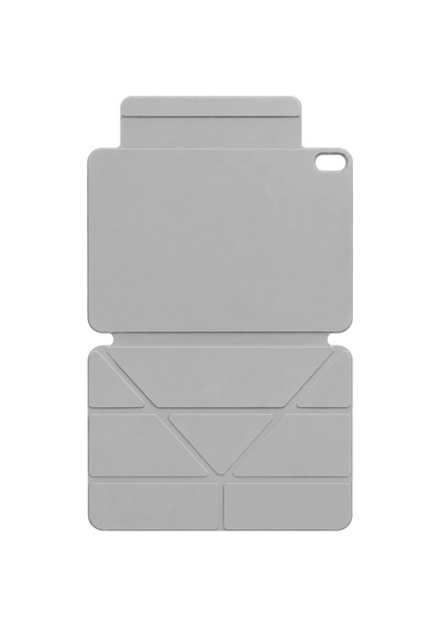 Apple Uyumlu iPad 2025 10.9 10.nesil A16 Edz Manyetik Standlı Tablet Kılıfı - Gri Arka Kapak