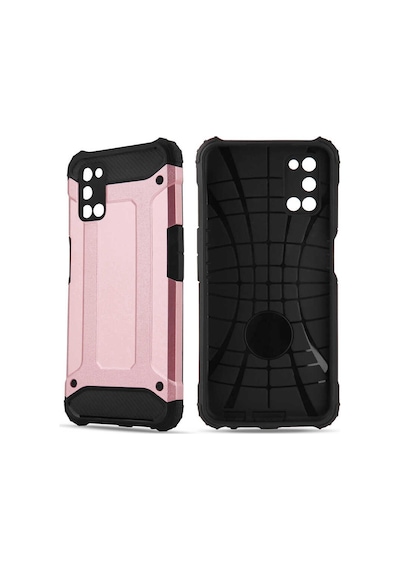 Kilifone - Oppo Uyumlu A92 - Kılıf Çift Katman Zırh Tank Crash Military Kapak - Rose Gold