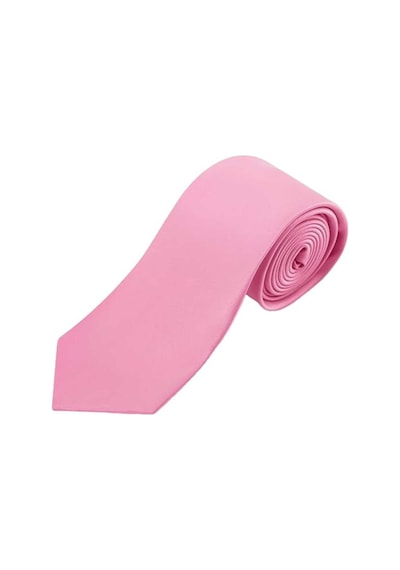Tezzgelsin Erkek Düz Renk Saten Kravat Pembe