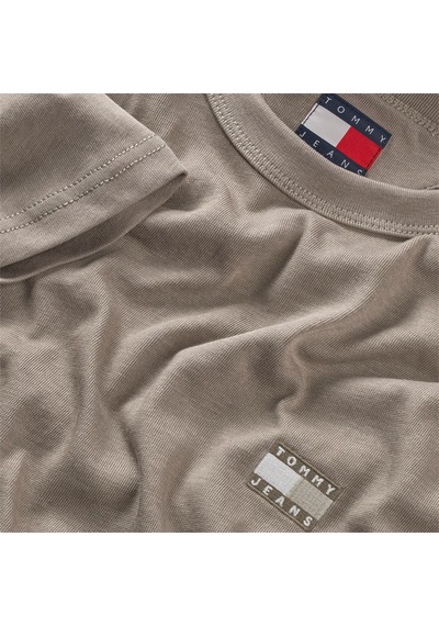 Tommy Hilfiger Tjm Reg Badge Tee Ext Erkek Gri T-shirt - Dm0dm22667