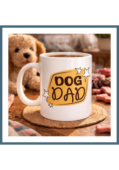 Agc Uygun Sepet Dog Dad Kupa Model 184 Köpek Babası Temalı Porselen Kahve Kupası Köpek Severlere Özel Hediyelik Kupa Agc Diğer