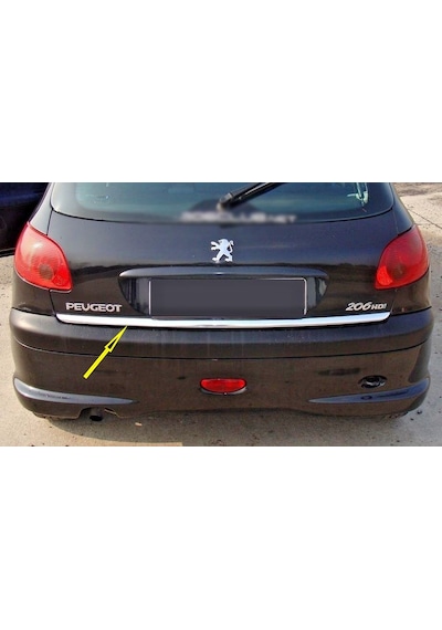 Peugeot 206 Hb Formlu Krom Bagaj Alt Çıtası 2005 Üzeri Paslanmaz N11.4229