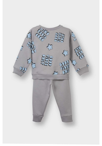 Defacto Erkek Bebek 2li Takım Desenli Sweatshirt Alt F0234a525augr52 Gri