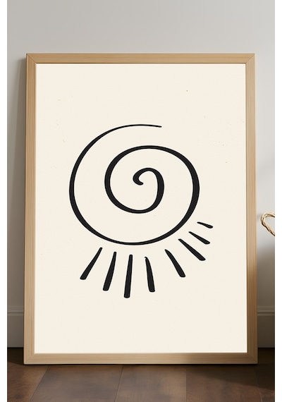 Sunborn Ahşap Çerçeveli Poster, Dekoratif Sanatsal Duvar Tablosu