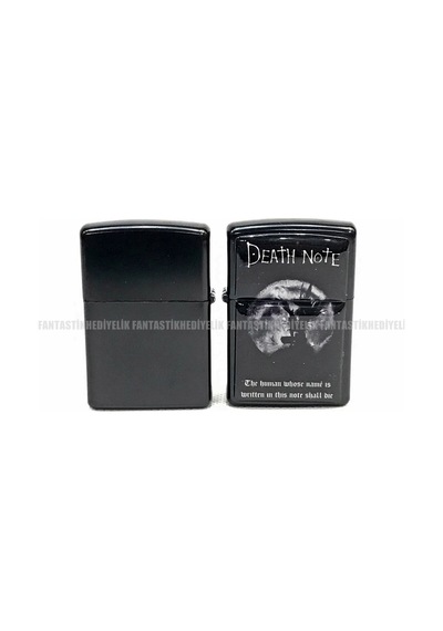 Death Note Mat Siyah Kapaklı Benzinli Çakmak