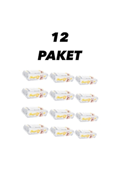 Sensitive Islak Havlu 12x90'lı 12 Paket 1080 Yaprak + İpek Makyaj Pamuğu