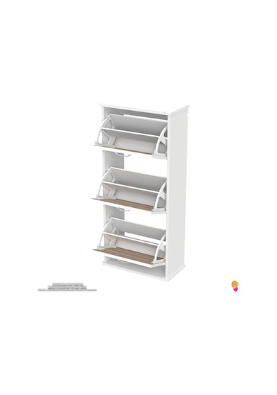 Modilayn Varbi Asma Kapı Önü 52x 115x 26 Cm Lik 3 Düşer Kapak 6 Göz Bölmeli Ayakkabılık Beyaz Cordoba Modilayn Varbi Asma Kapı Önü 52x 115x 26 Cm Lik 3 Düşer Kapak 6 Göz Bölmeli Ayakkabılık Beyaz Cordoba